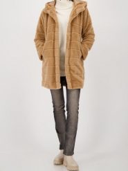 Monari Damski pluszowy płaszcz futrzany - Ciao Bella Kobiety Sztuczne włókno brązowy jednolity, 44. Brązowe płaszcze damskie Monari, bez wzorów, z futra. Za 799.95 zł.