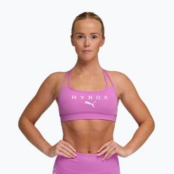 Biustonosz treningowy PUMA Hyrox Move Strappy pink. Czerwone biustonosze sportowe damskie Puma, bez wzorów. Za 129.99 zł.