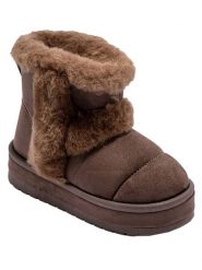 C'M Botki zimowe w kolorze brązowym rozmiar: 40. Brązowe botki damskie C'M, na zimę, z materiału, bez obcasa, bez zapięcia. Za 143.90 zł.