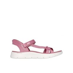 Sandały SKECHERS SLIP-INS GO WALK FLEX Rose. Fioletowe sandały damskie Skechers, bez wzorów, z tkaniny, bez obcasa. Za 248.99 zł.