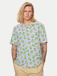 United Colors Of Benetton Koszula 5XRBUQ047 Fioletowy Regular Fit. Fioletowe koszule męskie United Colors Of Benetton, m, bez wzorów, z wiskozy, bez kołnierzyka, bez ramiączek. Za 129.99 zł.