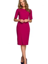 Stylove Sukienka w kolorze różowym rozmiar: L. Różowe sukienki damskie Stylove, na co dzień, l, bez wzorów, bez kołnierzyka, bez ramiączek, midi, proste. Za 245.96 zł.
