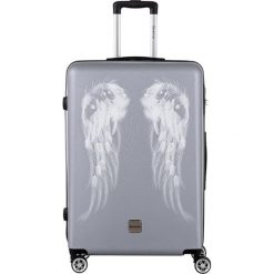 Walizka w kolorze srebrnym - 107 l. Szare walizki Bestseller Luggage, bez wzorów, z materiału. W wyprzedaży za 229.95 zł.