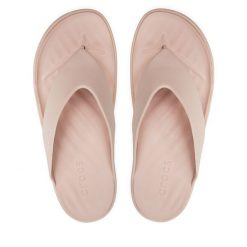 Japonki Crocs. Brązowe klapki damskie Crocs, bez wzorów, bez obcasa. Za 169.99 zł.