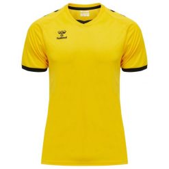 HUMMEL bluzka sportowa CORE VOLLEY TEE. Żółte bluzki sportowe damskie HUMMEL, xl, bez wzorów, bez ramiączek. Za 83.99 zł.