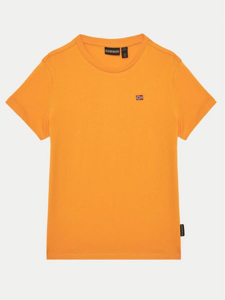 Napapijri T-Shirt Salis SS 2 NP0A4GEHA701 S Pomarańczowy Regular Fit. Brązowe t-shirty chłopięce Napapijri, bez wzorów, z bawełny, bez ramiączek. Za 49.99 zł.
