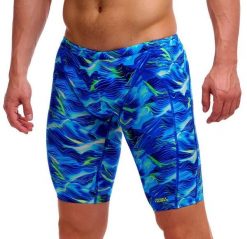 Spodenki do pływania Jammery Funky Trunks Storm Chaser. Niebieskie kąpielówki męskie FUNKY TRUNKS, m, bez wzorów, z materiału, na fitness i siłownię. Za 219.00 zł.