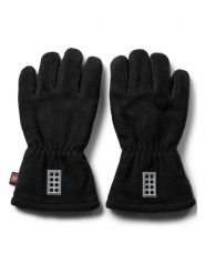 LEGO Rękawiczki polarowe "Wazun" w kolorze czarnym rozmiar: 134/140. Czarne rękawiczki dziecięce LEGO, z polaru, bez ramiączek. Za 73.76 zł.