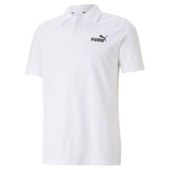 Koszulka sportowa męska Puma Ess Pique. Białe t-shirty sportowe męskie Puma, l, bez ramiączek, na golfa. Za 99.00 zł.
