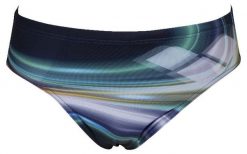 Kąpielówki slipy męskie na basen Arena Flashing Lights Brief. Niebieskie kąpielówki męskie Arena, l, bez wzorów, z elastanu, na fitness i siłownię. Za 42.98 zł.