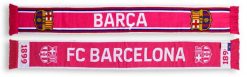 Szalik Barcelona dwustronny - oficjalny licencjonowany. Czerwone szaliki męskie FC Barcelona, bez wzorów, z bawełny. Za 118.98 zł.