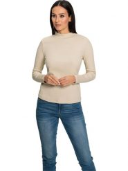 Heine Koszulka w kolorze beżowym rozmiar: 36. Brązowe bluzki damskie Heine, bez wzorów, bez kołnierzyka. Za 39.68 zł.