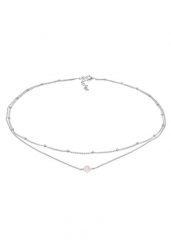 Elli Damski naszyjnik Choker warstwowy z kulkowym łańcuszkiem z kwarcem różowym pozłacane srebro 925 Sterling Silver Naszyjniki 1 ct. Czerwone naszyjniki damskie Elli, na co dzień, pozłacane. Za 221.39 zł.
