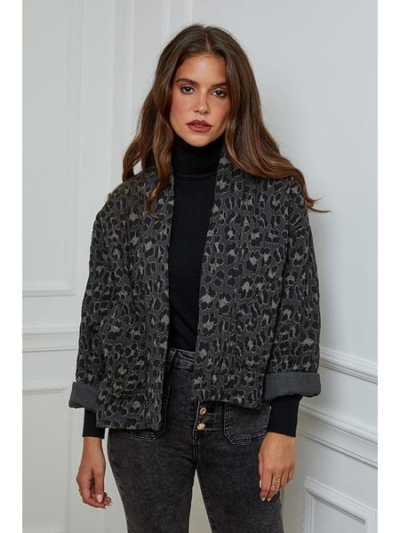 L'armoire de Suzette Kurtka przejściowa w kolorze antracytowym rozmiar: 34/36. Czarne kurtki damskie L'armoire de Suzette, l, bez wzorów, z bawełny, bez kaptura. Za 200.60 zł.