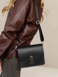 Lia Biassoni Skórzana torebka "Disueri" w kolorze czarnym - 22 x 19 x 7 cm rozmiar: onesize. Czarne torebki klasyczne damskie Lia Biassoni, bez wzorów, z materiału, bez dodatków. Za 304.99 zł.