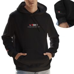 Bluza sportowa kangurka męska Raven. Czarne bluzy bez kaptura męskie RAVEN, bez wzorów, casualowe, bez kołnierzyka, bez ramiączek. Za 199.00 zł.