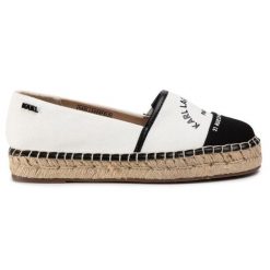 Espadryle KARL LAGERFELD. Białe espadryle damskie Karl Lagerfeld, bez wzorów, bez obcasa. Za 339.99 zł.