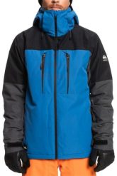 Kurtka męska Quiksilver Mission Plus narciarska niebieska S. Niebieskie kurtki narciarskie i snowboardowe damskie Quiksilver, m, bez wzorów, z tkaniny, bez kaptura, narciarskie. Za 441.60 zł.