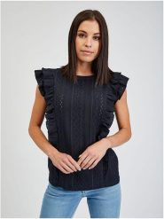 Orsay Koszulka w kolorze granatowym rozmiar: M. Niebieskie t-shirty damskie ORSAY, m, bez wzorów, bez kołnierzyka. Za 70.24 zł.