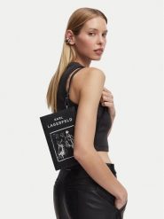 KARL LAGERFELD Torebka B3W30110 Czarny. Czarne torebki klasyczne damskie Karl Lagerfeld, bez wzorów, ze skóry, bez dodatków. Za 999.99 zł.