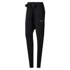 Spodnie treningowe damskie Reebok D96041. Czarne spodnie sportowe damskie Reebok, m, z dresówki, do biegania. Za 291.00 zł.