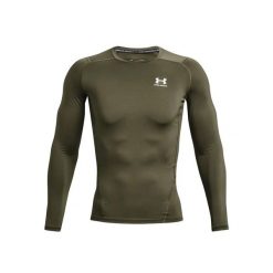 Koszulka sportowa męska Under Armour Ua Hg Armour Comp. Zielone t-shirty sportowe męskie Under Armour, l, z elastanu, bez ramiączek, na fitness i siłownię. Za 272.00 zł.