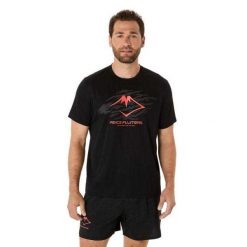 T-shirt Męski Logo Fujitrail. Czarne t-shirty męskie Asics, m, bez wzorów, bez kołnierzyka. Za 217.99 zł.