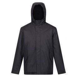 Kurtka Wodoodporna Męska Sterlings IV. Czarne kurtki męskie Regatta, l, z aplikacjami, z materiału, z kapturem. Za 489.99 zł.
