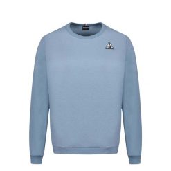 Bluza damska Le Coq Sportif Essentiels N°1. Niebieskie bluzy bez kaptura damskie Le Coq Sportif, bez wzorów, z bawełny, bez ramiączek, bez kaptura. Za 235.25 zł.