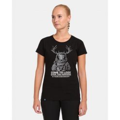 T-shirt damski Kilpi LTD CALYPSO-W. Czarne bluzki damskie Kilpi, l, bez wzorów, z nylonu, bez kołnierzyka. Za 138.03 zł.