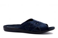 ADANEX SAK42 SARA 18798 GR/CZ granatowy, kapcie damskie. Niebieskie kapcie damskie Adanex. Za 68.99 zł.