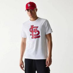 T-Shirt MLB St. Louis Cardinals New Era Blanc. Białe t-shirty męskie New Era, l, bez wzorów, z materiału, bez kołnierzyka. Za 174.00 zł.