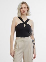 Orsay Top w kolorze czarnym rozmiar: S. Czarne topy damskie ORSAY, s, bez wzorów, bez kołnierzyka. Za 31.95 zł.