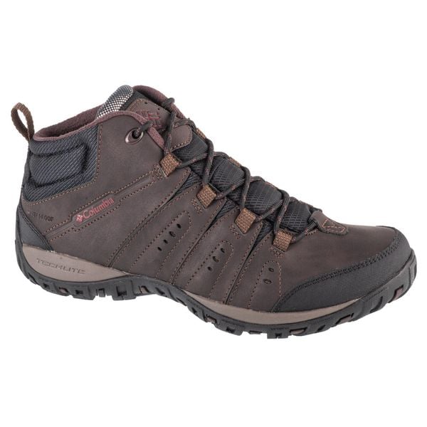 Buty trekkingowe męskie, Woodburn II Chukka WP Omni-Heat. Brązowe buty trekkingowe męskie Columbia, bez zapięcia, omni-heat (columbia). Za 399.99 zł.