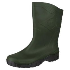 Buty robocze Dunlop Dee. Zielone buty trekkingowe męskie Dunlop, z materiału, bez zapięcia, outdoorowe. Za 95.44 zł.