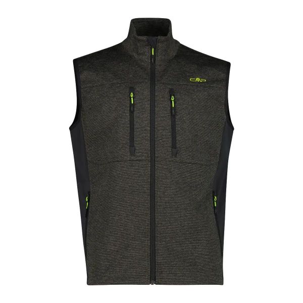 Kamizelka bezrękawnik jacquard softshell CMP. Szare kurtki softshell damskie CMP, l, bez wzorów, z softshellu, bez kaptura. Za 283.00 zł.