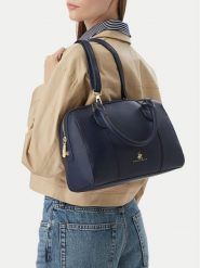 Beverly Hills Polo Club Torebka CEO-BHPC-K-001-10 Granatowy. Niebieskie torebki klasyczne damskie Beverly Hills Polo Club, bez wzorów, ze skóry, bez dodatków. Za 219.99 zł.