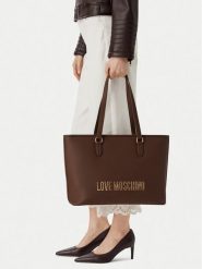 LOVE MOSCHINO Torebka JC4190PP1PKD0300 Brązowy. Brązowe torebki klasyczne damskie Love Moschino, bez wzorów, ze skóry, bez dodatków. Za 1,059.00 zł.
