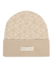 Calvin Klein Czapka LV04F8111G Beżowy jasny. Brązowe czapki zimowe damskie CALVIN KLEIN. Za 209.99 zł.