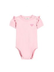 Coccodrillo Body dziecięce WC5112202DGN Różowy. Czerwone body niemowlęce COCCODRILLO, bez wzorów, z bawełny, bez ramiączek. Za 29.99 zł.