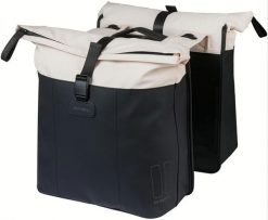 Podwójna torba rowerowa „Vive MIK 2.0”, czarna / kremowa. Białe torebki dziecięce BASIL. Za 499.99 zł.