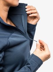 Bluza polarowa damska Fjallraven Abisko Lite Fleece Half Zip. Niebieskie bluzy z kapturem damskie Fjällräven, xs, z materiału. Za 367.39 zł.