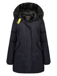Geographical Norway Parka "Cherifa" w kolorze granatowym rozmiar: XXL. Niebieskie parki damskie Geographical Norway, xxl, z aplikacjami. Za 254.74 zł.