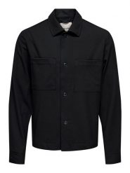 ONLY & SONS Kurtka koszulowa "Miro" w kolorze czarnym rozmiar: XL. Czarne kurtki męskie Only & Sons, xl, bez wzorów, z poliamidu, bez kaptura. Za 132.05 zł.