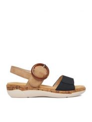 Remonte Sandały CEO-R6853-60 Beżowy. Brązowe sandały damskie Remonte, bez wzorów, ze skóry, bez obcasa, na płaskiej podeszwie. Za 349.99 zł.