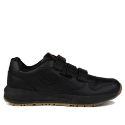 Buty męskie sportowe na rzep Lotto STRAIGHT VL. Czarne buty sportowe na co dzień męskie Lotto, z gumy, bez zapięcia, trekkingowe. Za 119.00 zł.