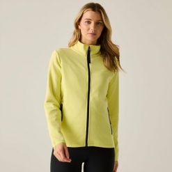 Bluza polarowa damska Florena z zamkiem błyskawicznym. Żółte bluzy bez kaptura damskie Regatta, z elastanu. W wyprzedaży za 260.60 zł.