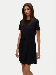 Vero Moda Sukienka codzienna Luna 10325626 Czarny Regular Fit. Czarne sukienki damskie Vero Moda, na co dzień, xs, bez wzorów, z bawełny, bez kołnierzyka, bez ramiączek, proste. Za 89.99 zł.