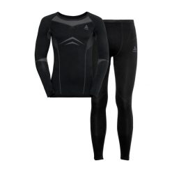 Bielizna termoaktywna męska ODLO Fundamentals Performance Warm Long. Czarna bielizna termoaktywna męska Odlo, m, bez wzorów. Za 379.99 zł.