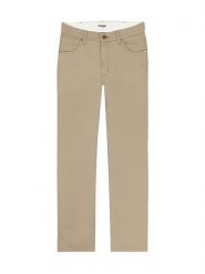 Wrangler Spodnie - Regular fit - w kolorze beżowym rozmiar: W30/L32. Brązowe spodnie materiałowe męskie Wrangler, z aplikacjami, z materiału, klasyczne. Za 149.31 zł.